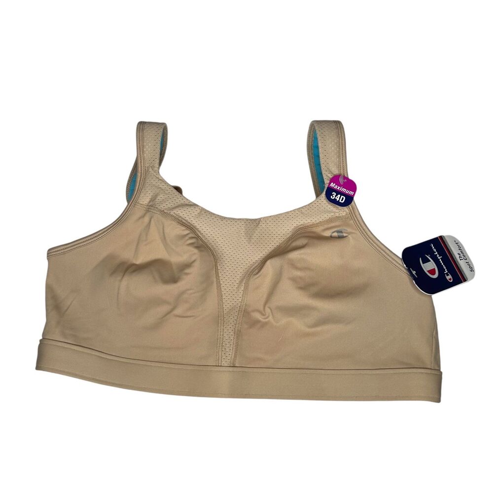 New Champion Tan maximum high support bra 34D